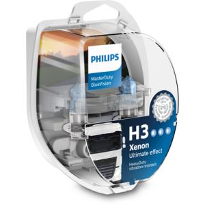 Bombilla halógena PHILIPS H3 Master Duty Blue Vision 24V/70W, 2 Pieza