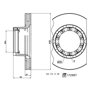 Bremsscheibe FEBI BILSTEIN 172997