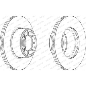 Disque de frein FERODO FCR320A, 1 Pièce