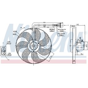 Ventilador, refrigeración del motor NISSENS 85683