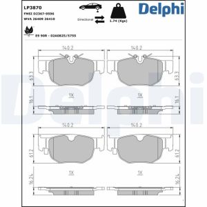 Remblokset DELPHI LP3870, achter