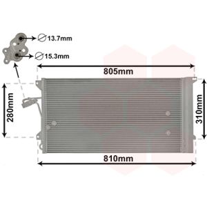 Condenseur (climatisation) VAN WEZEL 58005244