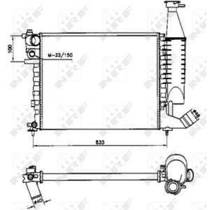 Radiator, motorkoeling NRF 58173