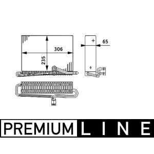 Evaporador, ar condicionado MAHLE AE 74 000P