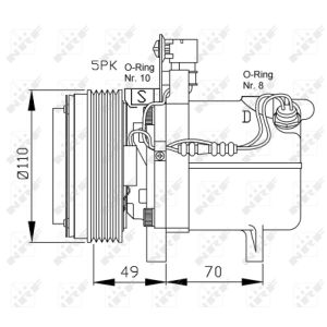 Compresor, aire acondicionado NRF 32490