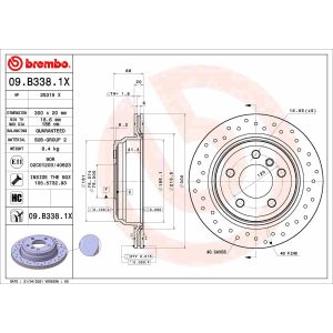 Remschijf BREMBO XTRA LINE BREMBO 09.B338.1X, 1 Stuk