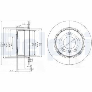 Disco de freno DELPHI BG3592