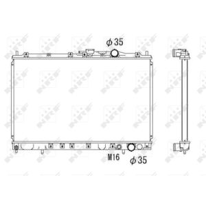 Radiador, refrigeración de motor NRF 53301