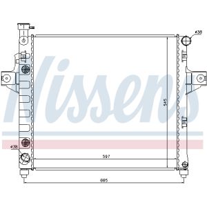 Radiator, motorkoeling NISSENS 61009