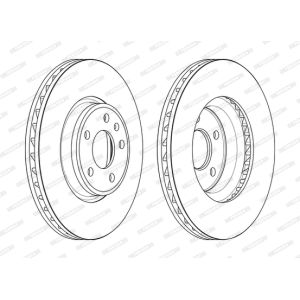 Bremsscheibe FERODO DDF2596C-1 vorne, belüftet, 1 Stück