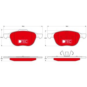 Juego de pastillas de freno, freno de disco TRW GDB1583DTE, Delantero