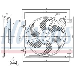 Koelventilatorwiel, motorkoeling NISSENS 85868