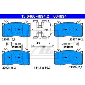 Bremsbelagsatz ATE 13.0460-4894.2, Vorne