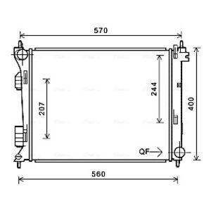 Arrefecedor do motor AVA COOLING HY2274