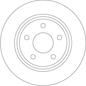 Remschijf TRW DF6556 achter, volledig, 1 Stuk