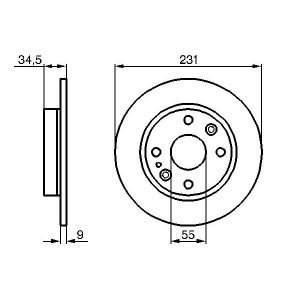 Bremsscheibe BOSCH 0 986 478 242