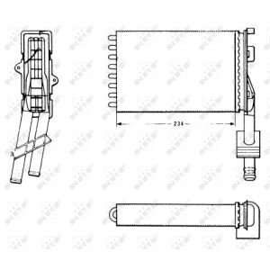 Scambiatore di calore, riscaldamento interno NRF 58620