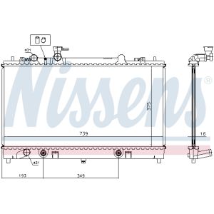 Radiator, motorkoeling NISSENS 62465A