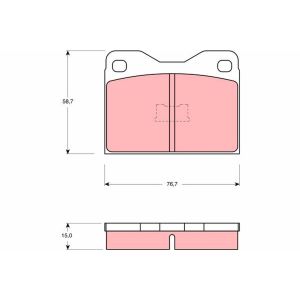 Jeu de plaquettes de frein TRW GDB159, avant