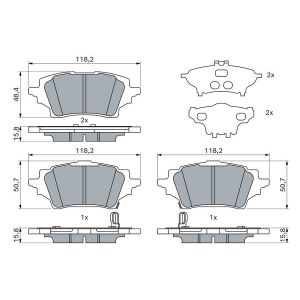 Set di pastiglie freno BOSCH 0 986 424 911, posteriore