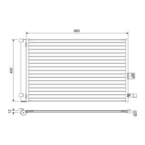 Kondensator, Klimaanlage VALEO 822665