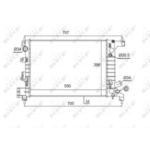 Radiateur, refroidissement du moteur NRF 58504