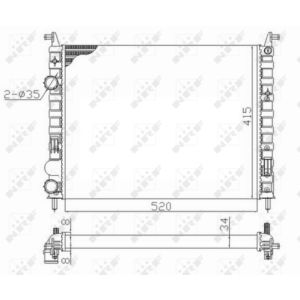 Radiator, motorkoeling NRF 58656