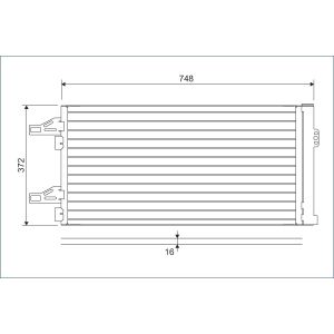 Condensador, sistema de ar condicionado VALEO 814085