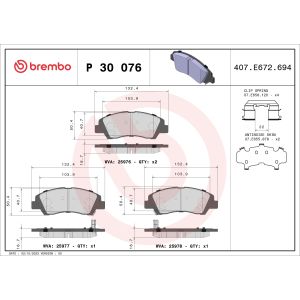 Jarrupalasarja BREMBO P 30 076, edessä