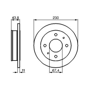 Bremsscheibe BOSCH 0 986 478 727