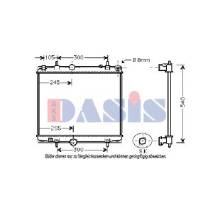 Radiador, arrefecimento do motor AKS DASIS 160085N