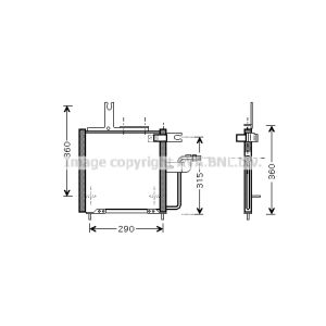 Kondensator, Klimaanlage AVA COOLING MZ5197