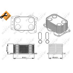 Enfriador de aceite, aceite de motor EASY FIT NRF 31338