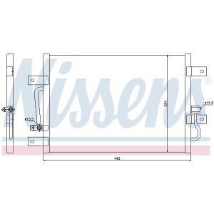 Condensador, sistema de ar condicionado NISSENS 94692