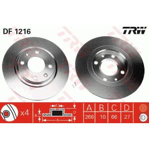 Remschijf TRW DF1216