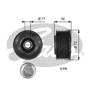 Spanrol/geleiderpoelie, V-ribben riem FleetRunner GATES T36093