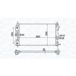 Arrefecedor do motor MAGNETI MARELLI 350213206400