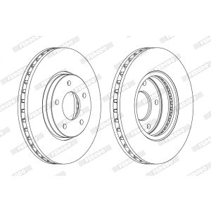 Disco freno FERODO DDF1069C