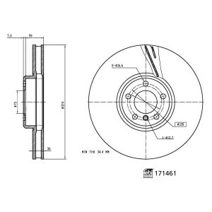 DoppelDisco de travão FEBI BILSTEIN 171461