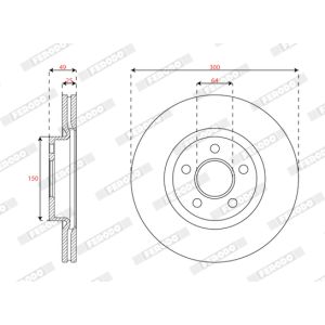 Bromsskiva FERODO DDF3064C