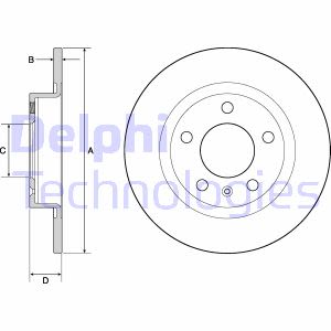 Dischi freno DELPHI BG4675 posteriore, completo, 2 pezzo