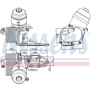 Radiatore olio, olio motore NISSENS 91424