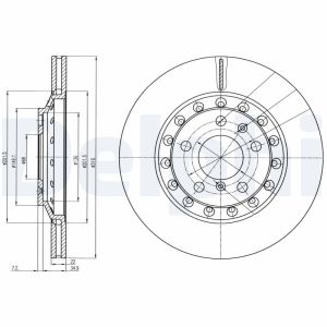 Disco de freno DELPHI BG3958