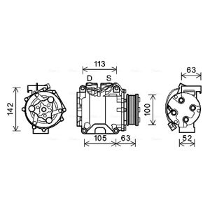 Compressor, ar condicionado AVA COOLING HDAK237
