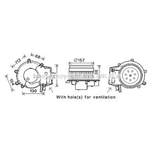 Ventilador de habitáculo AVA COOLING MS8643