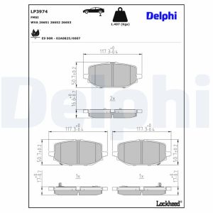 Jarrupalasarja, levyjarru DELPHI LP3974