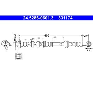 Flexible de frein ATE 24.5286-0601.3