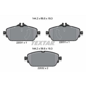 Bremsbelagsatz TEXTAR 2203101, Vorne