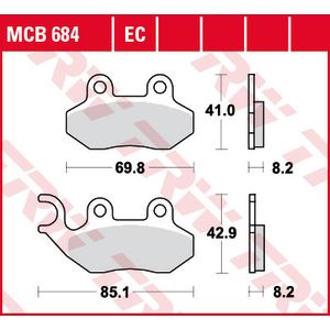 Set di pastiglie freno TRW MCB684EC