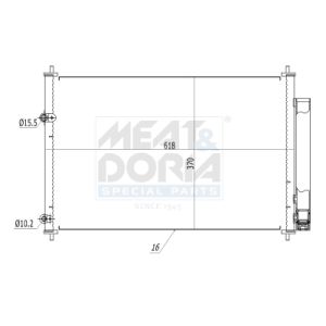 Condenseur (climatisation) MEAT & DORIA 991166